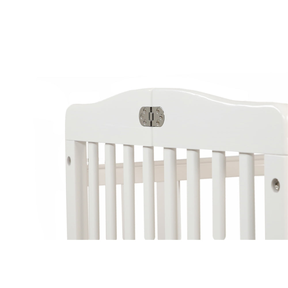 The Little Wood Crib-Mini/Portable Folding Wood Crib-White