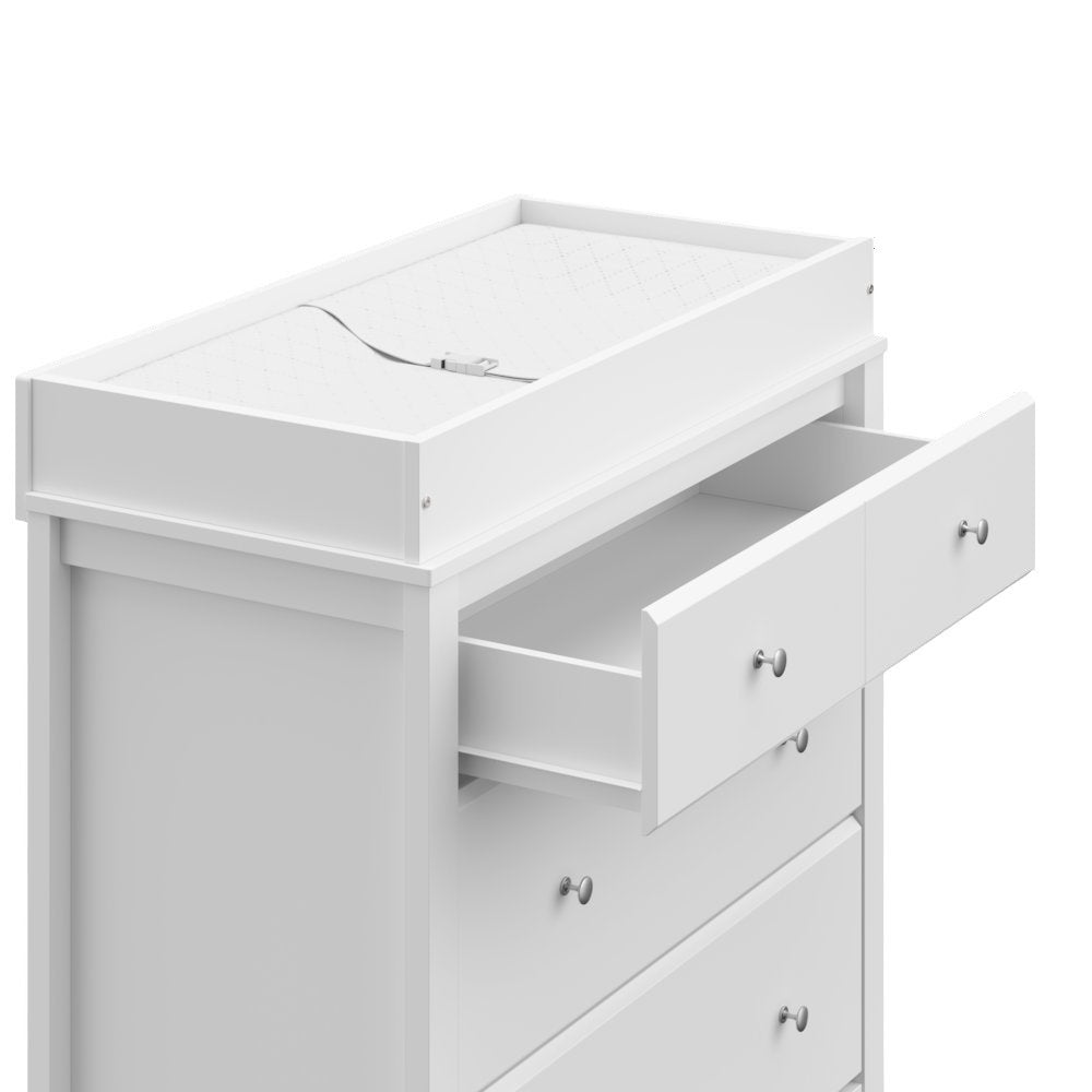 Storkcraft Carmel 3 Drawer Chest with Changing Topper (White)