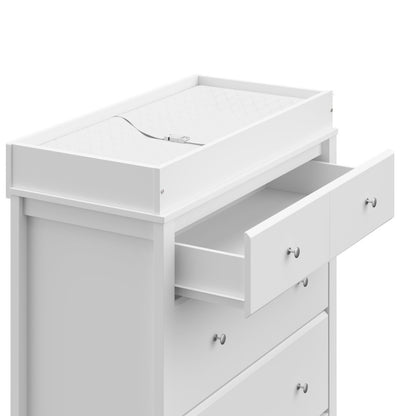 Storkcraft Carmel 3 Drawer Chest with Changing Topper (White)