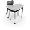 Snap Desk Configurable Student Desking -Gray Nebula Top Surface & Black Edgeband