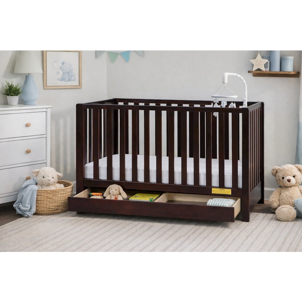 Emma 4-in-1 Convertible Crib with Drawer Espresso