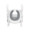 Toddler Potty Training Seat with Step Stool Ladder and Handles, Grey