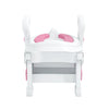 Toddler Potty Training Seat with Step Stool Ladder and Handles, Pink