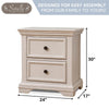 Sorelle Portofino Nightstand,Brushed Ivory Color