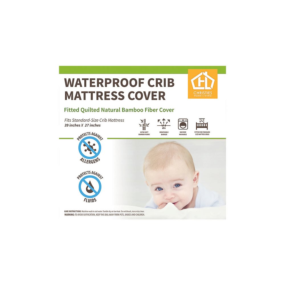 Ultra Soft Bamboo Waterproof 9" Crib Mattress Protector – Hypoallergenic