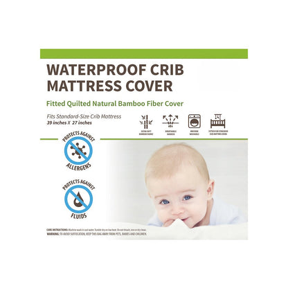 Ultra Soft Bamboo Waterproof 9" Crib Mattress Protector – Hypoallergenic