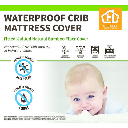 Ultra Soft Bamboo Waterproof 9" Crib Mattress Protector – Hypoallergenic
