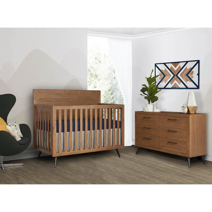 Evolur Stilnovo Mid Century 4-in-1 Convertible Crib, 927-SC