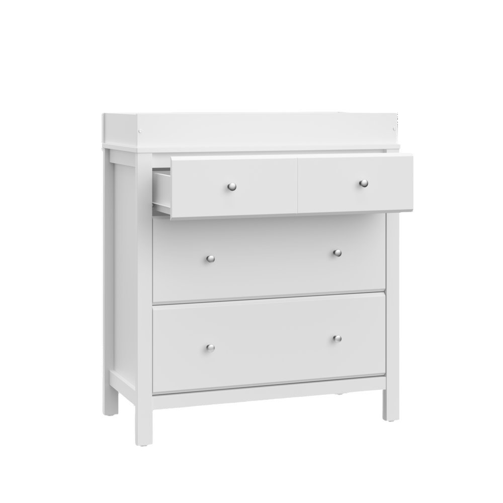Storkcraft Carmel 3 Drawer Chest with Changing Topper (White)