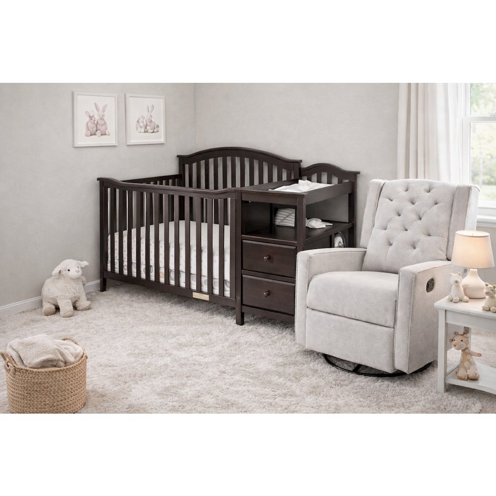Kali 4-in-1 Convertible Crib and Changer Espresso